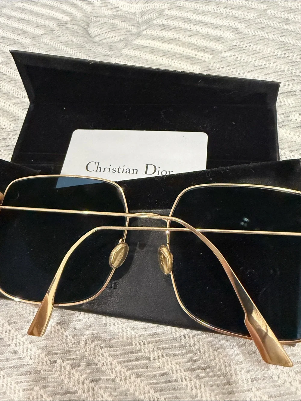 Dior Stellaire SU Square Aviator Gold Frame Sunglasses